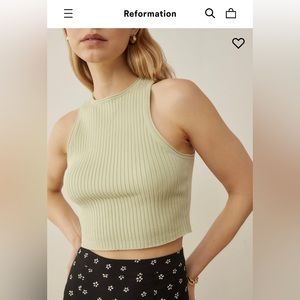 ⚡️PRICE DROP ⚡️Reformation Carlota Ribbed Sweater Tank